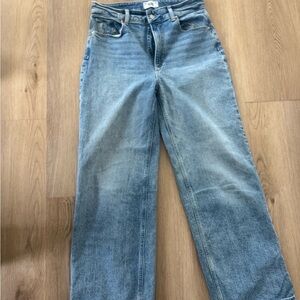PAIGE Sasha Light Blue Straight Leg Jeans